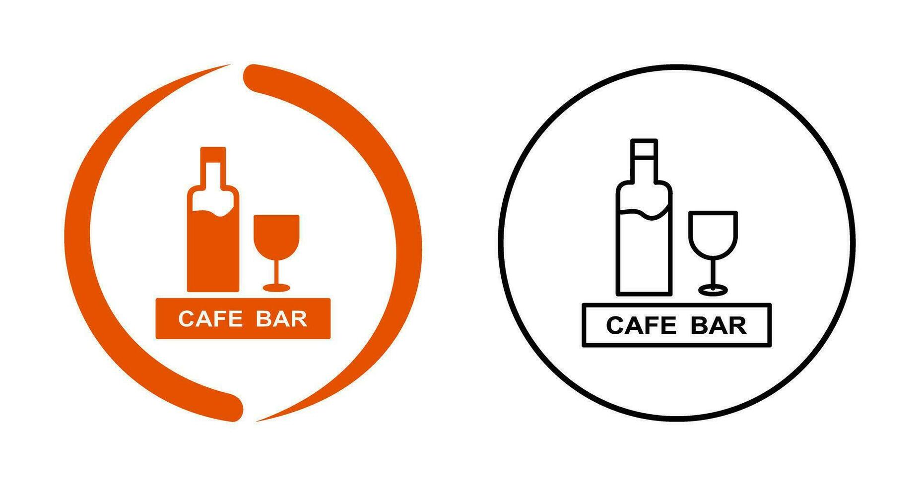 Unique Drinks Cafe Vector Icon