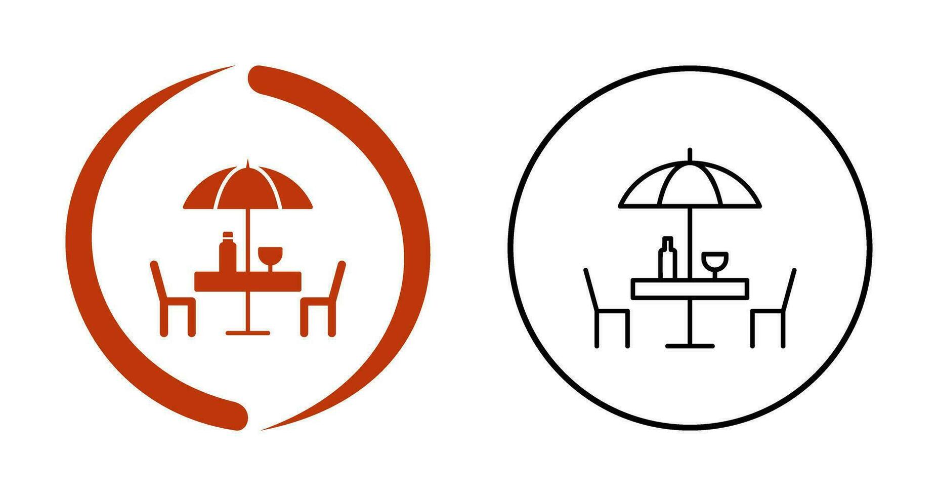Unique Cafe Table Vector Icon