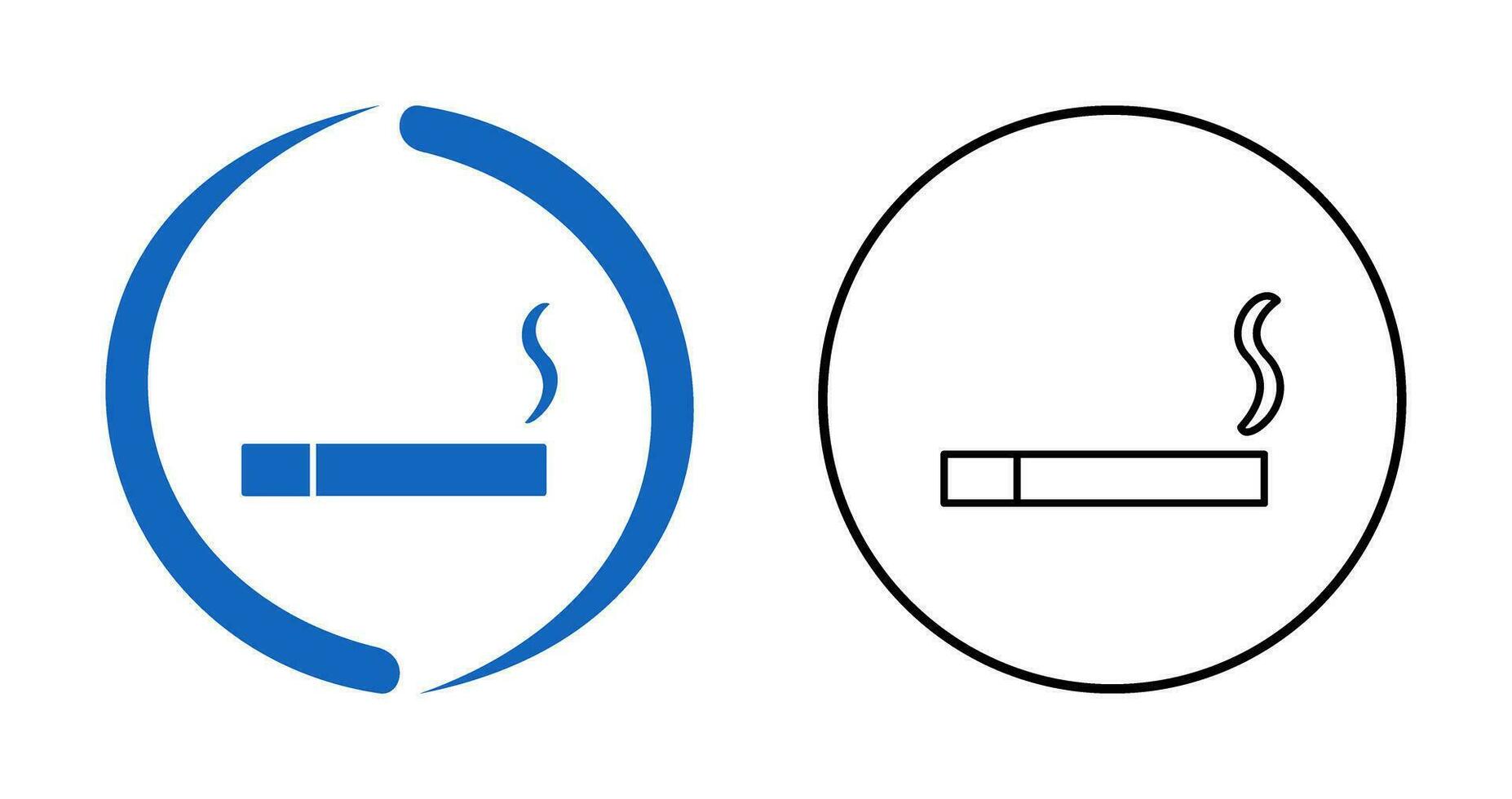 Unique Lit Cigarette Vector Icon
