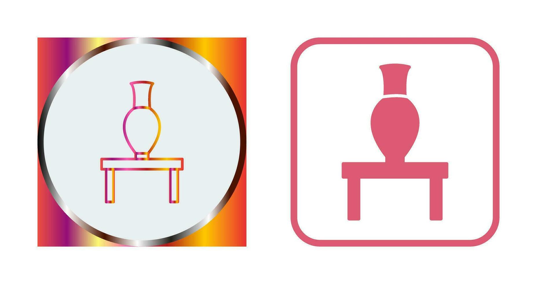 Vase Exhibit Vector Icon