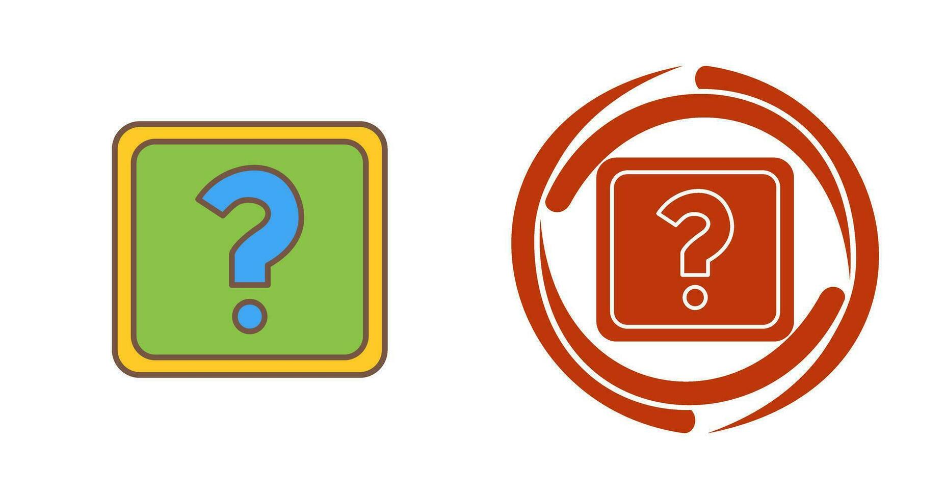 Unique Question Mark Vector Icon