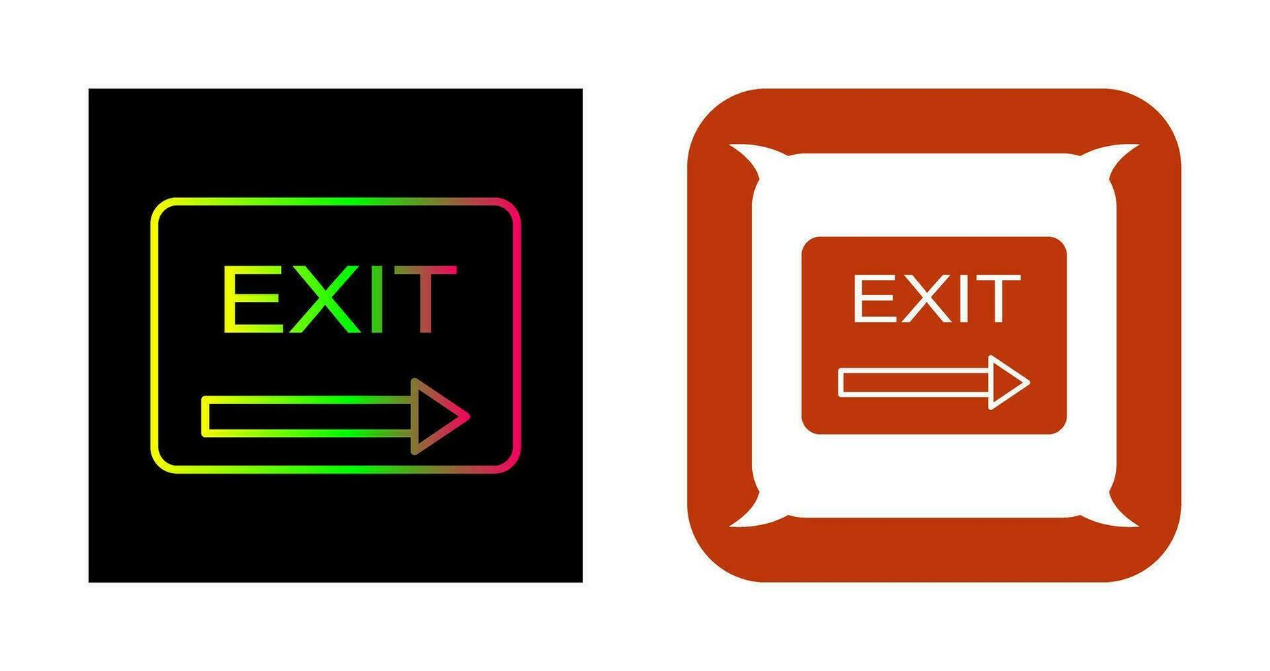 Unique Exit Vector Icon