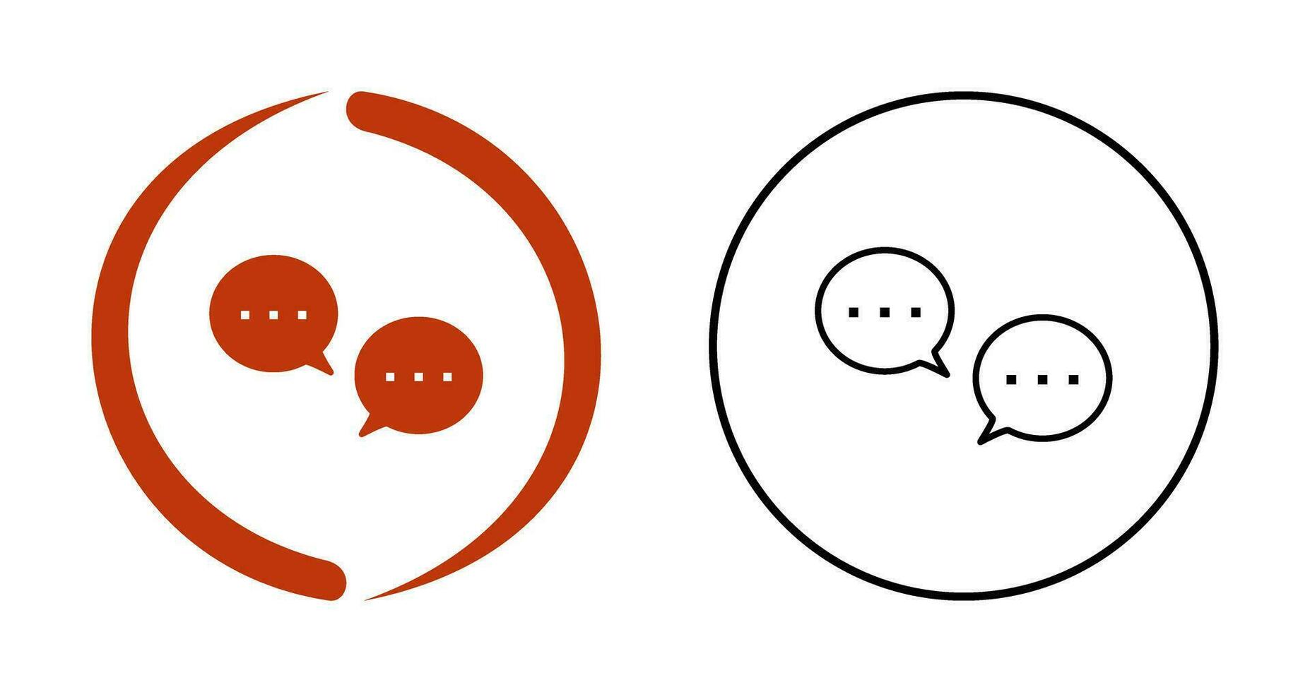 Unique Conversation Bubbles Vector Icon