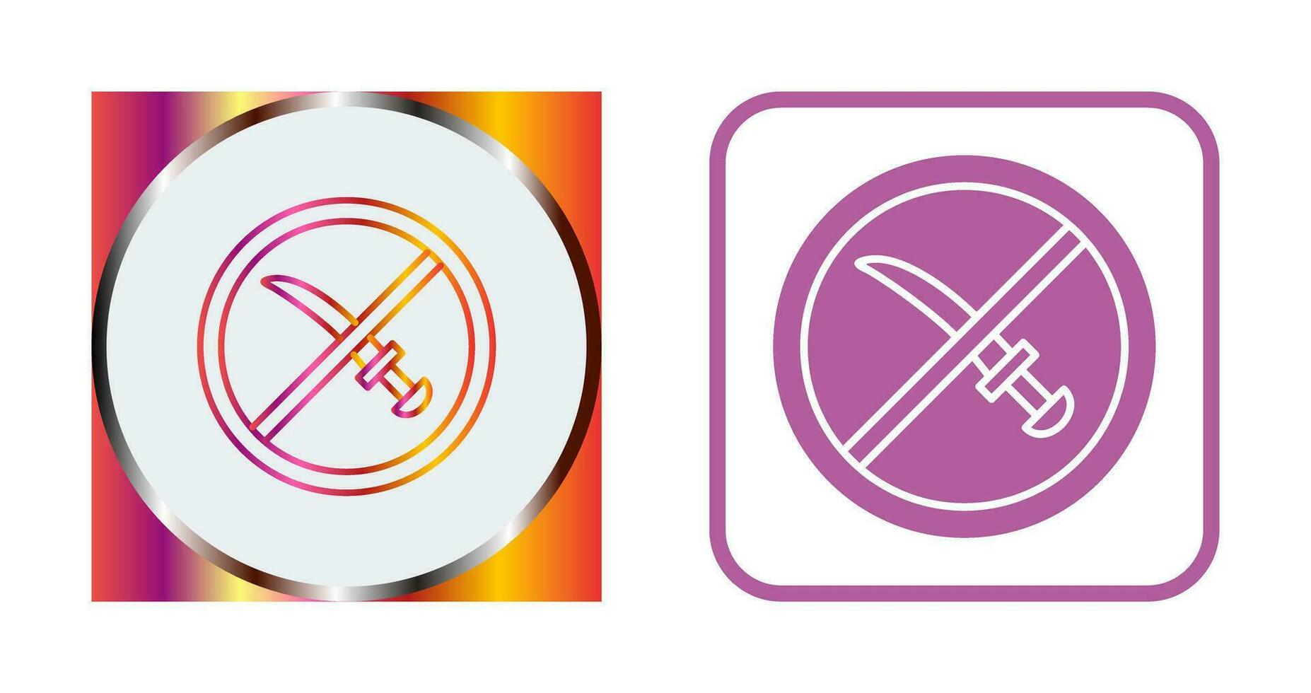 No Weapons Vector Icon