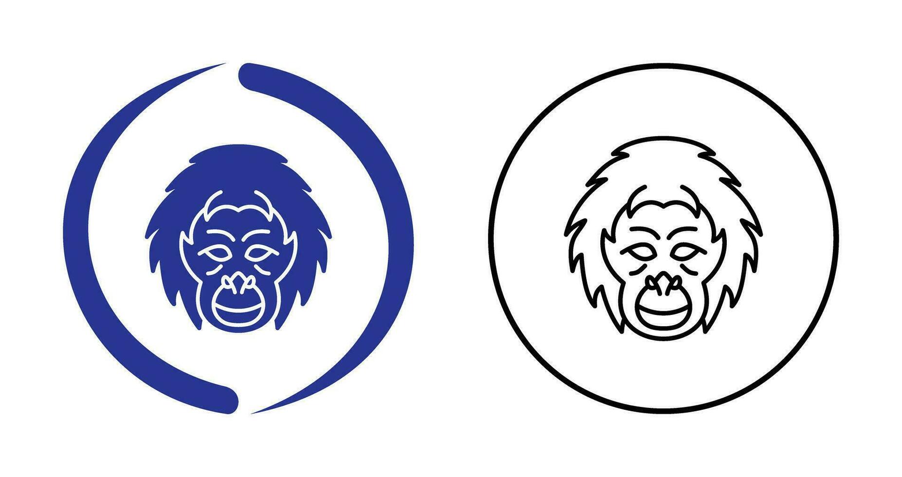 Orangutan Vector Icon