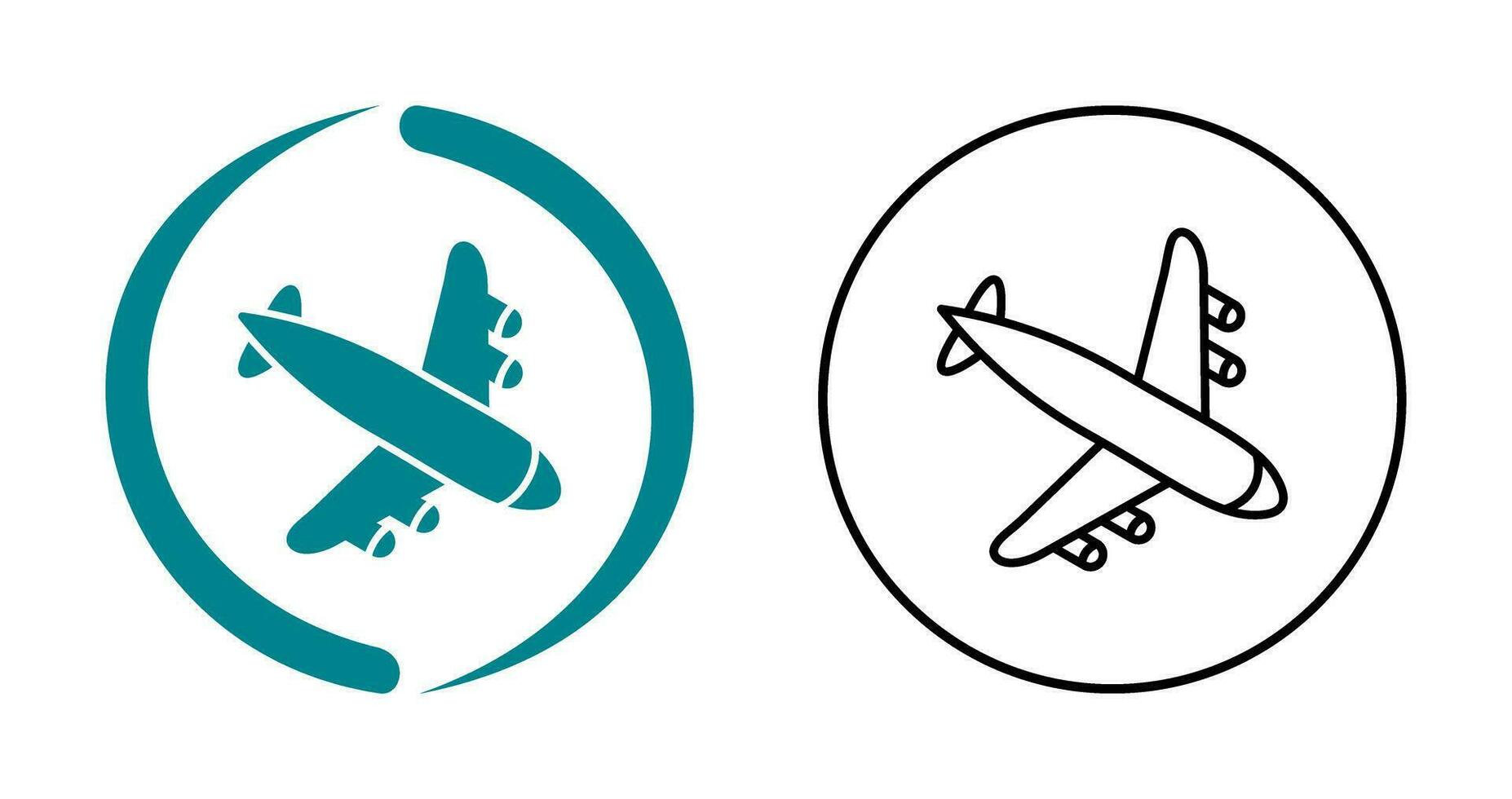 Landing Airplane Vector Icon