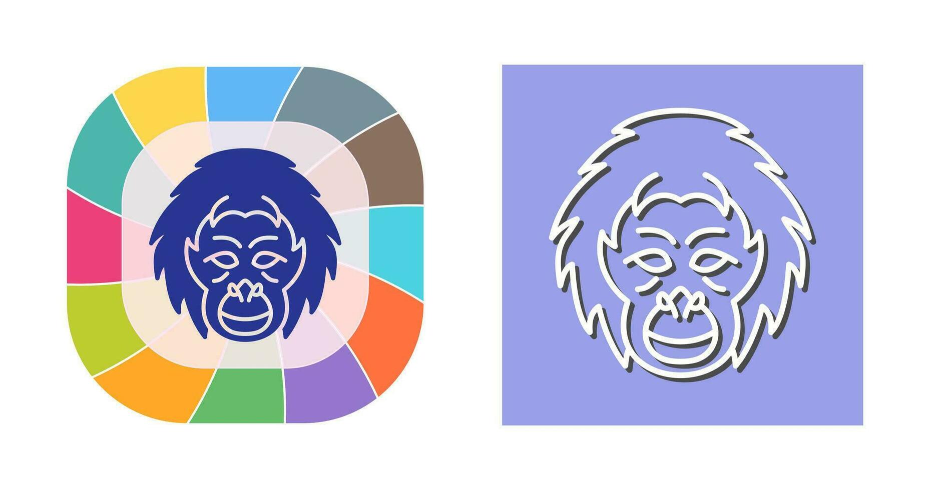 Orangutan Vector Icon