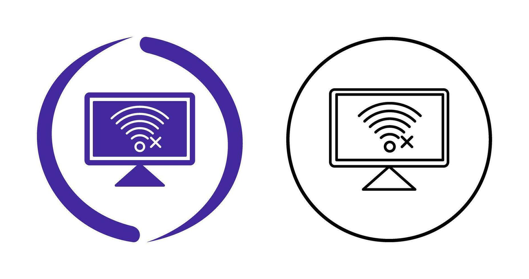 Disconnected Network Vector Icon