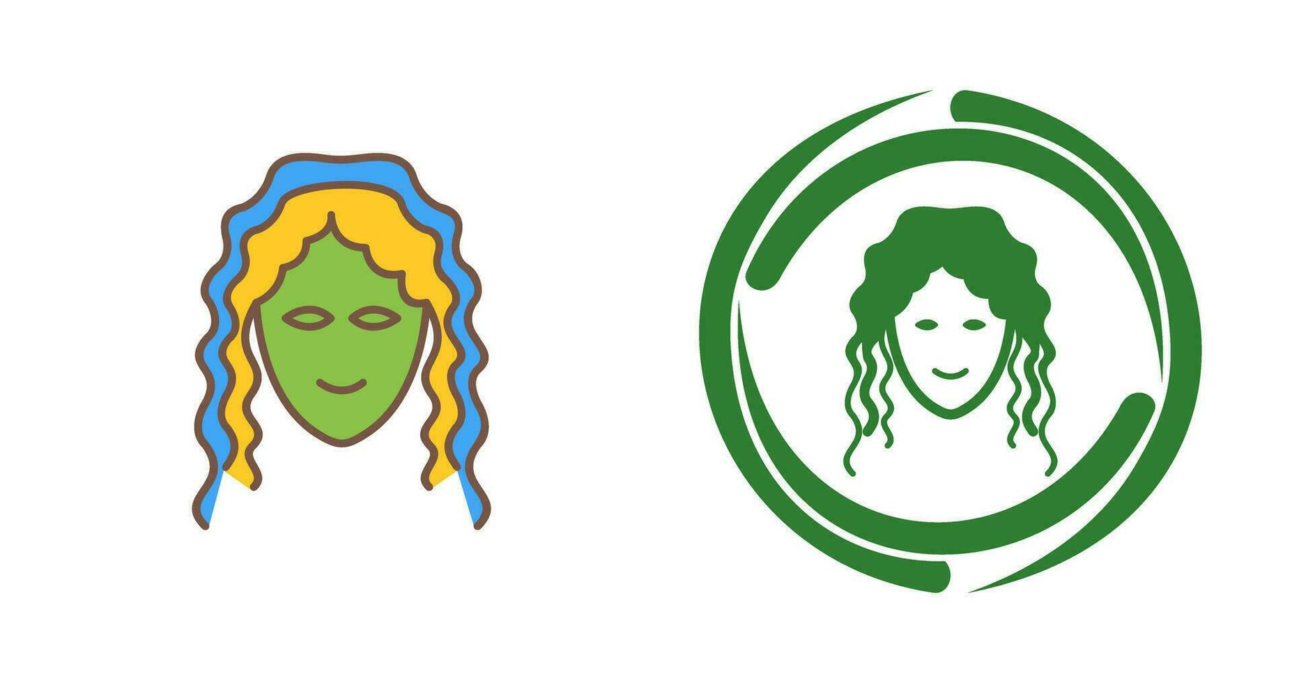 Hair Curly Vector Icon