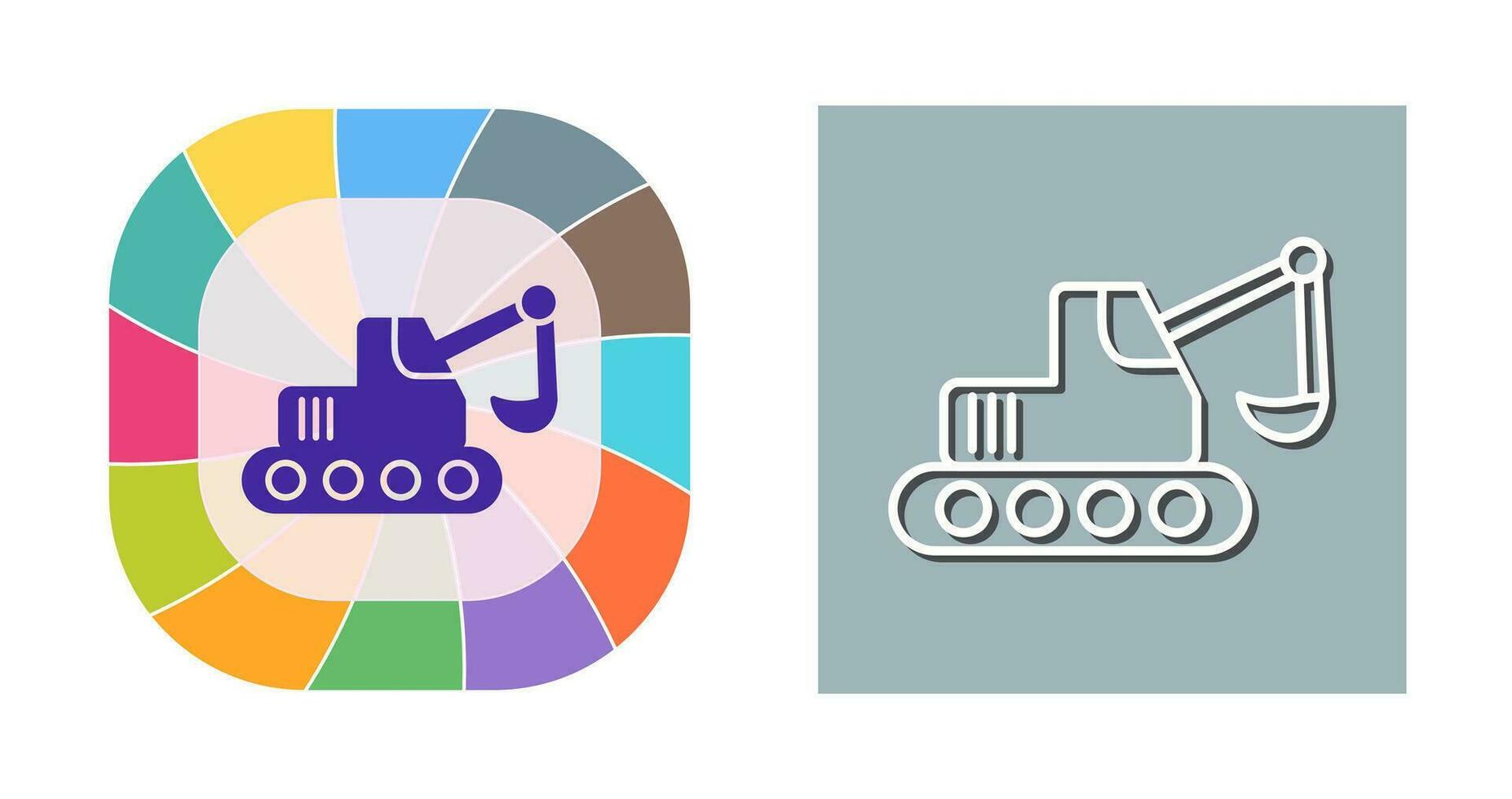 Escavator Vector Icon