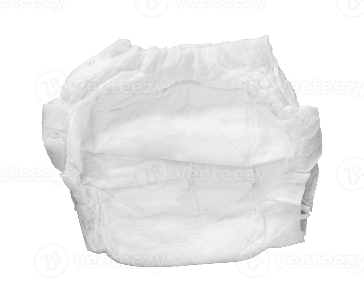 white baby diaper isolated element png