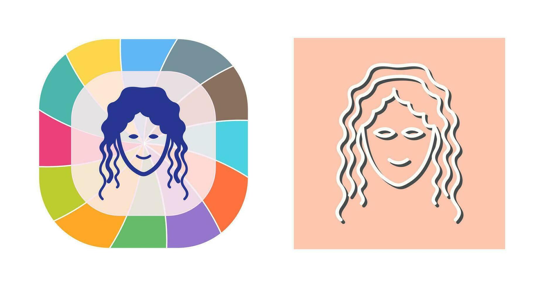 Hair Curly Vector Icon