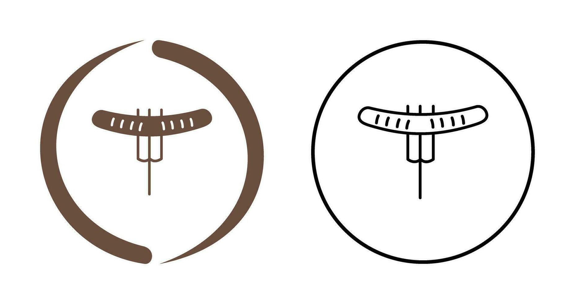 Sausage on Fork Vector Icon