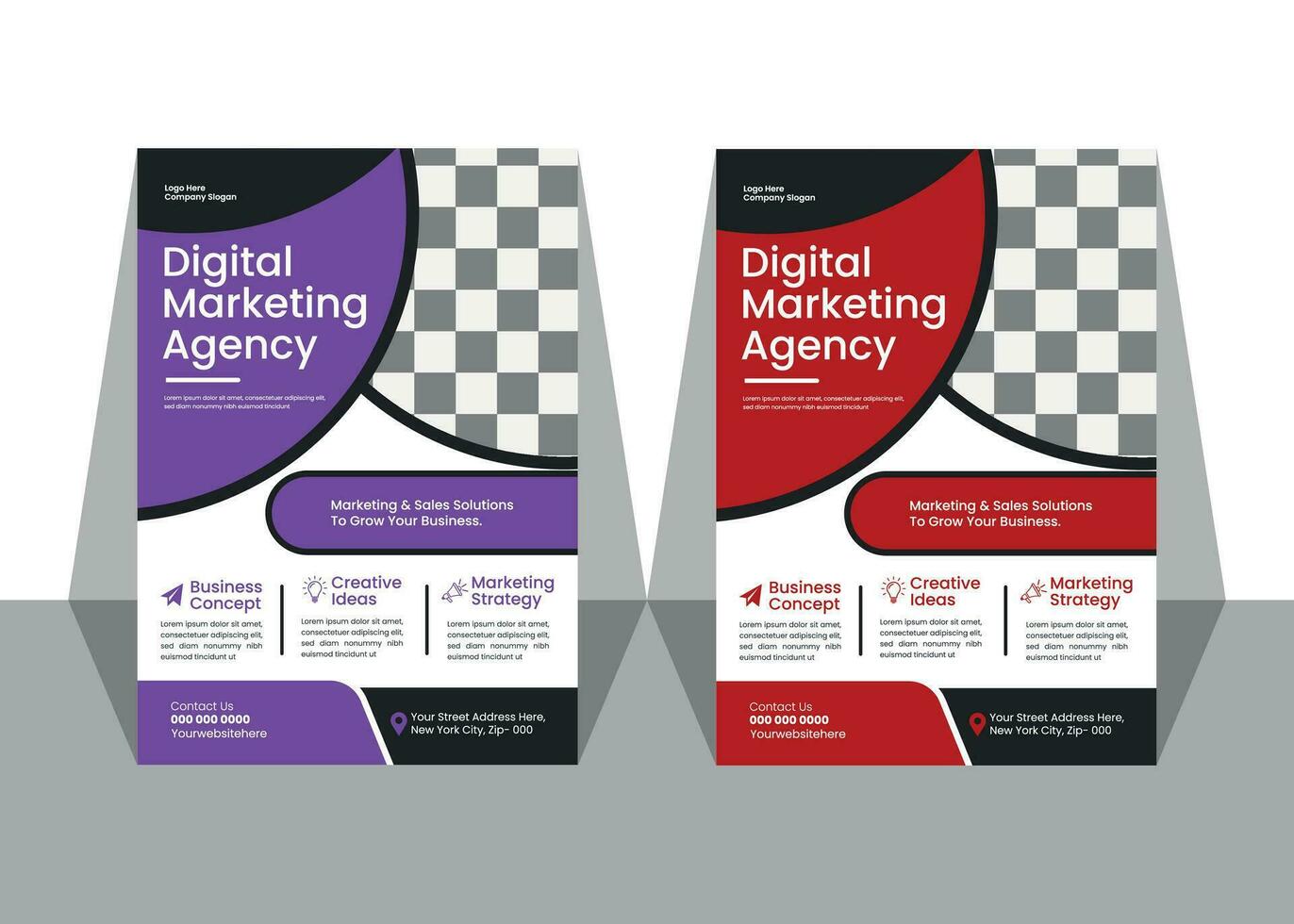 Vector creative and modern business flyer,