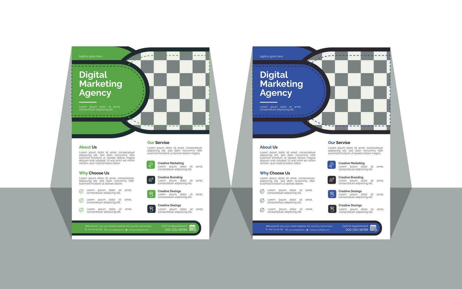Vector creative and modern business flyer,
