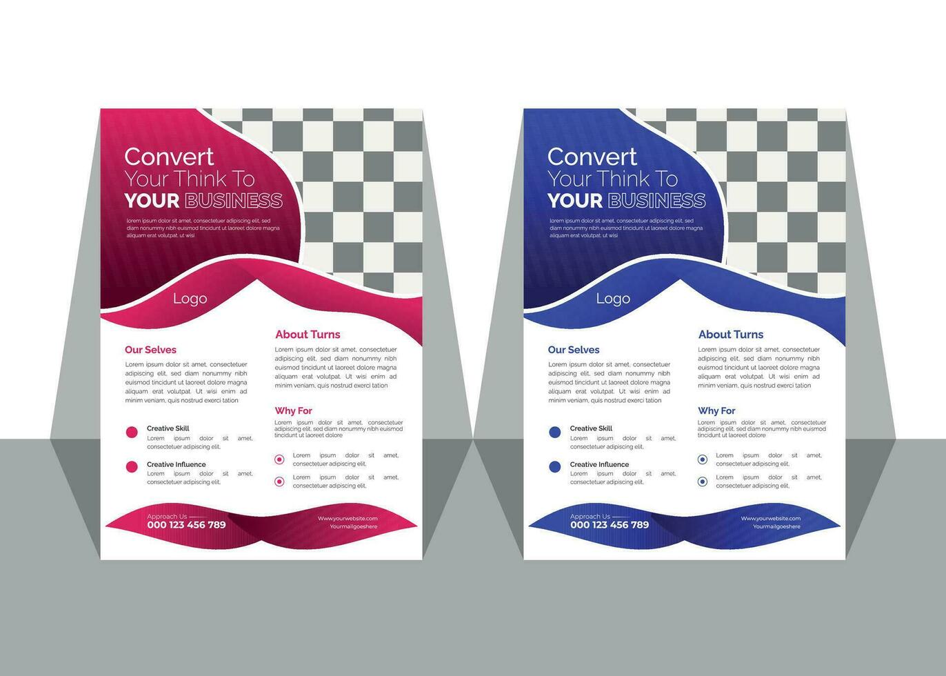 Vector creative and modern business flyer,