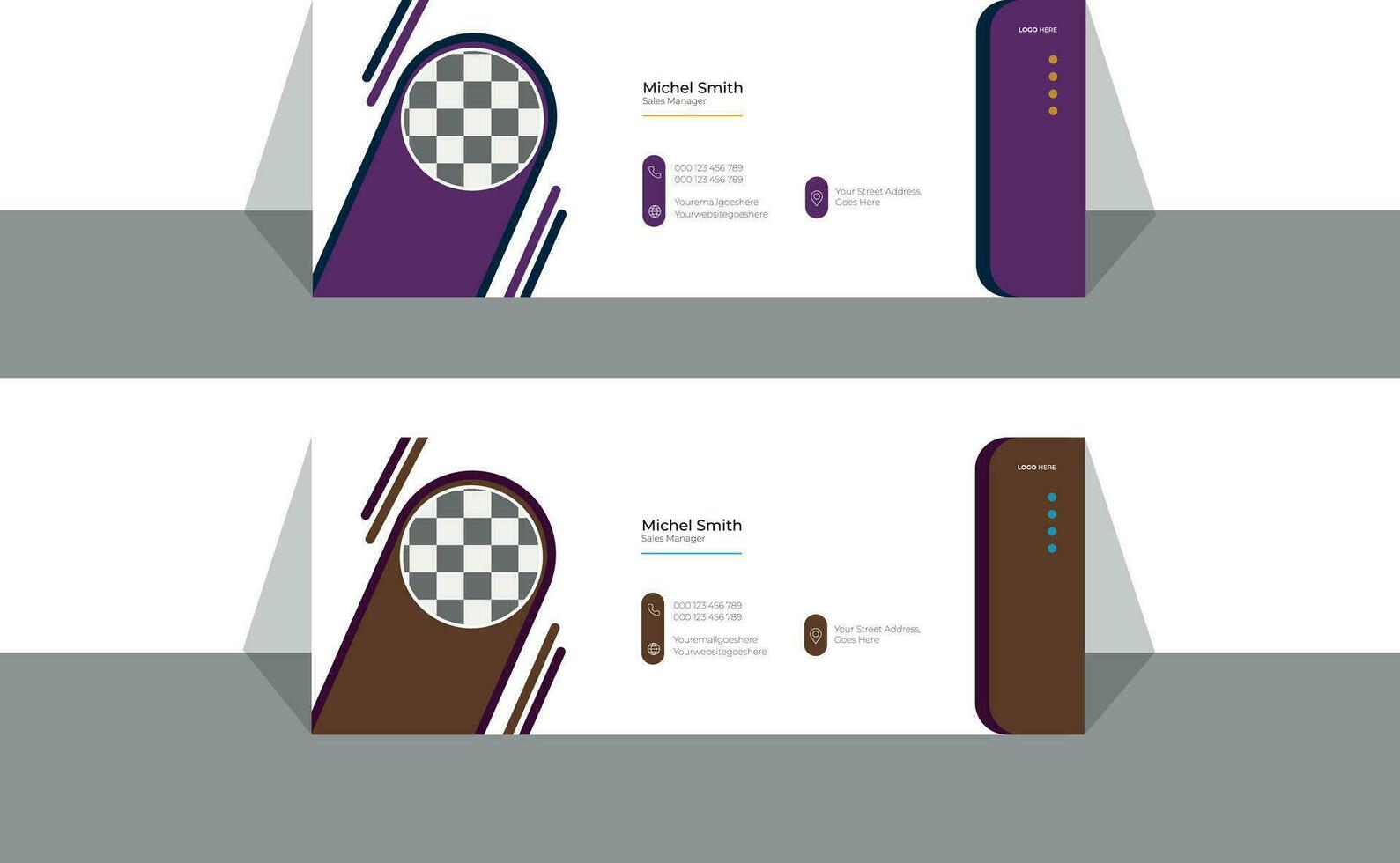vector email signature template or email footer and personal social media cover design,