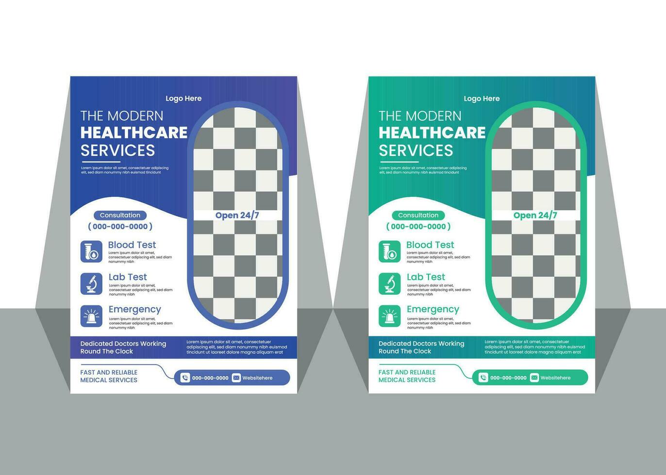 A4 size Corporate Medical Flyer brochure design, vector