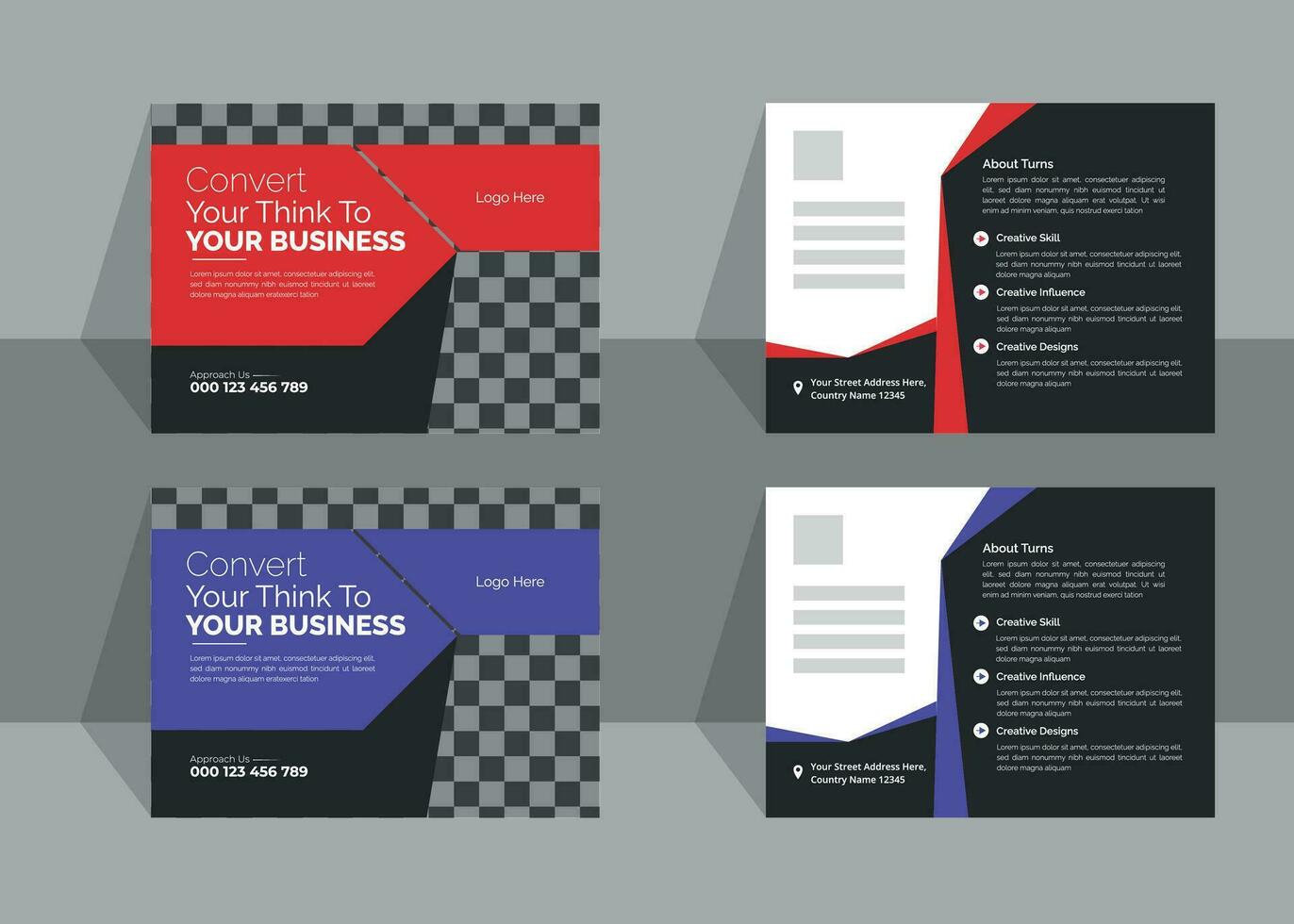 vector stylist business corporate real state postcard design.