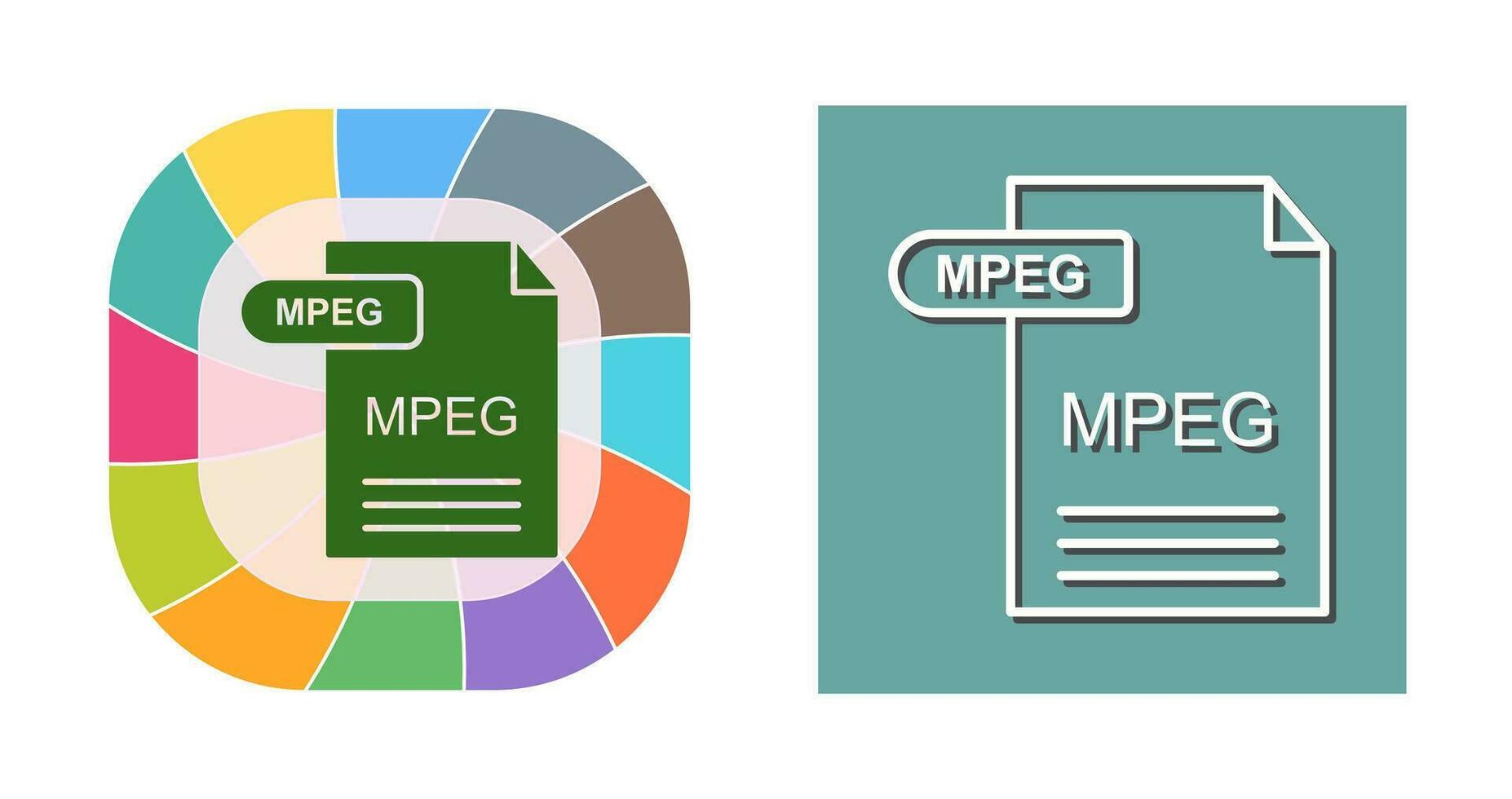 icono de vector de mpeg