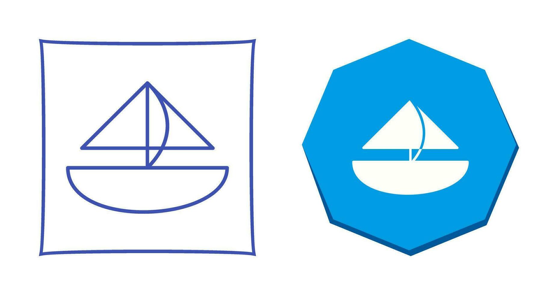 Small Yacht Vector Icon