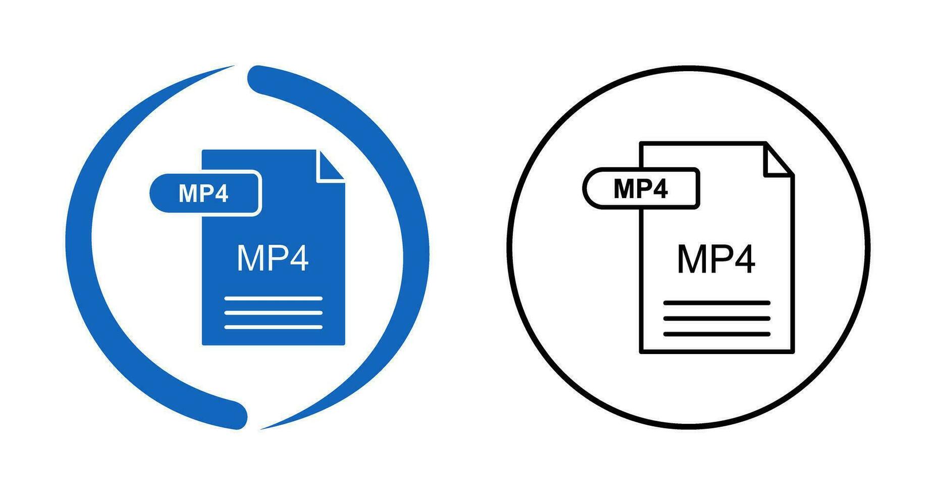 icono de vector de mp4