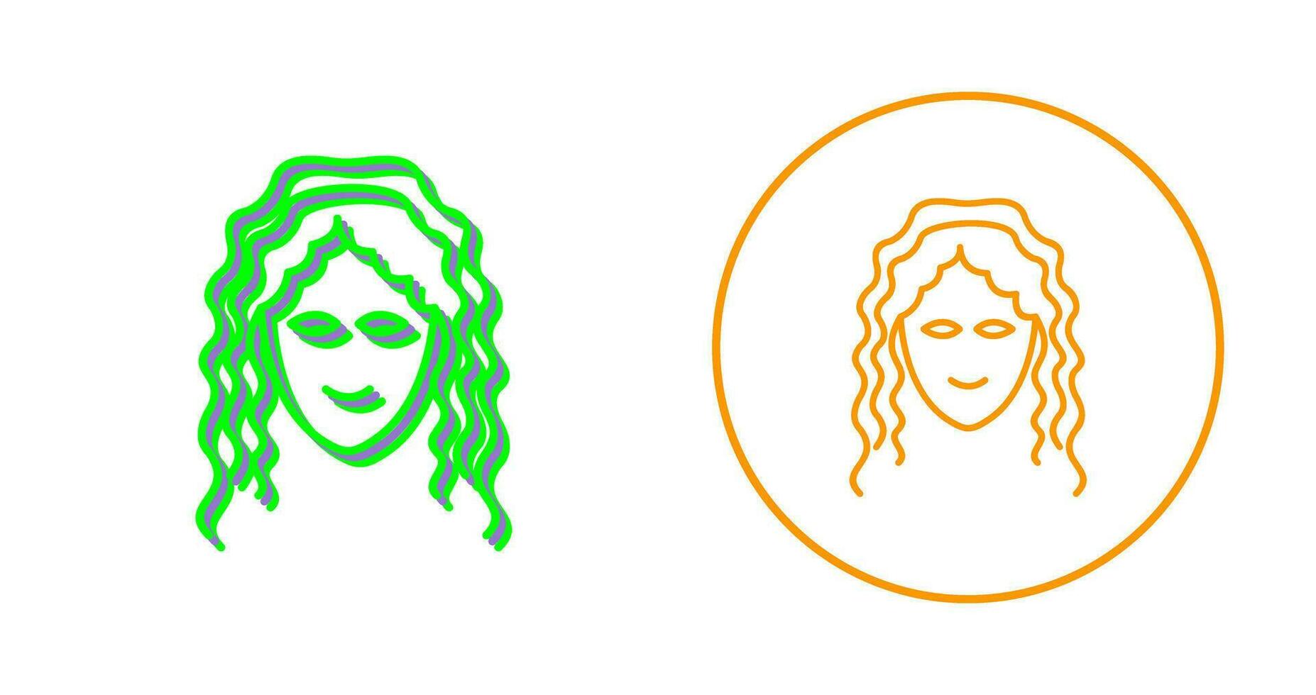 Hair Curly Vector Icon