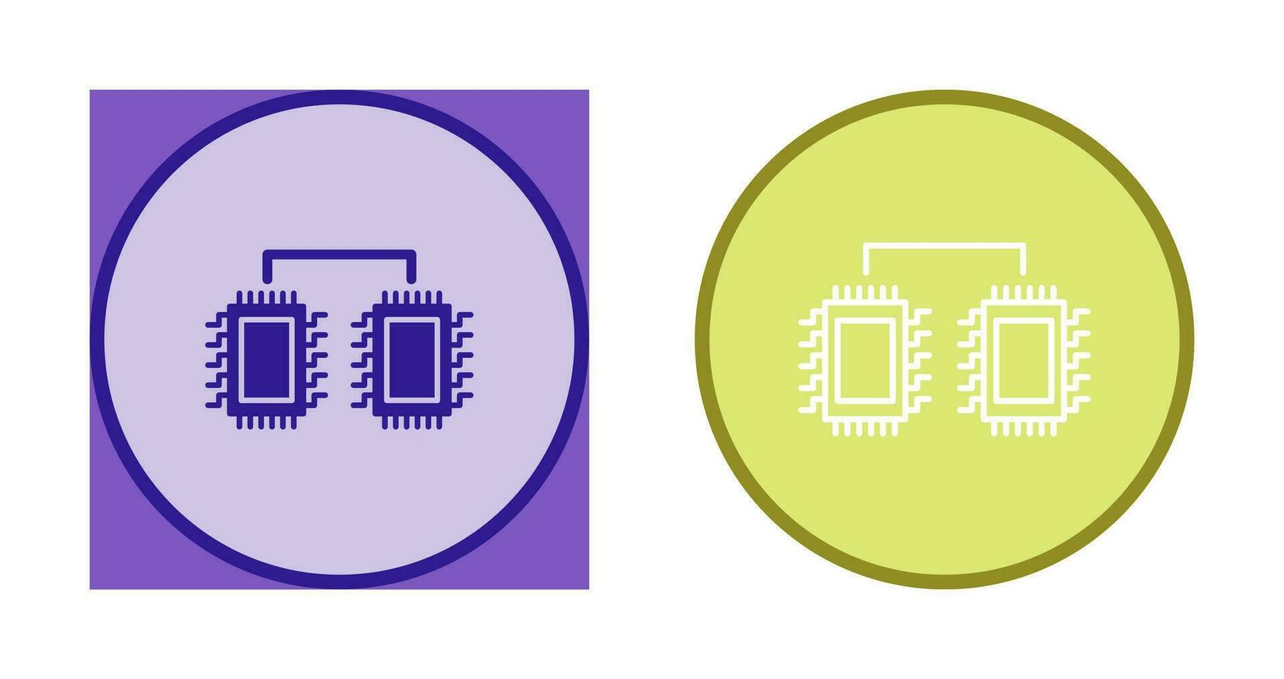 Processors Connected Vector Icon