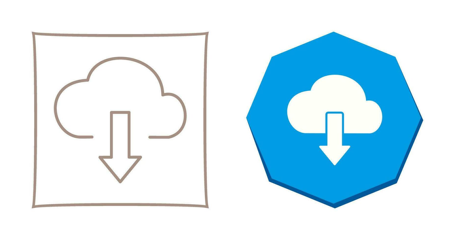 Download from Cloud Vector Icon