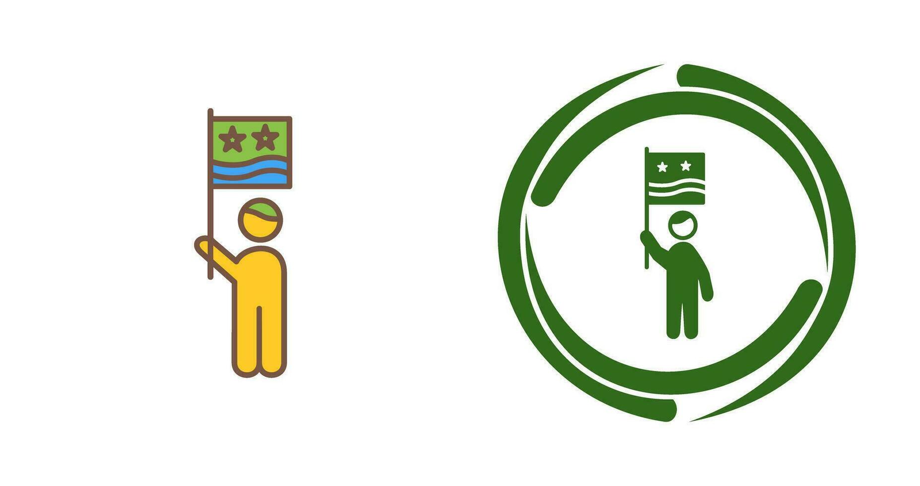Raising Flag Vector Icon