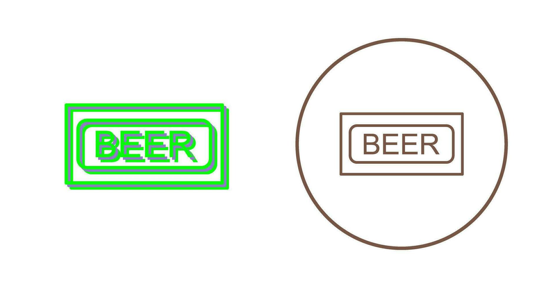 icono de vector de signo de cerveza