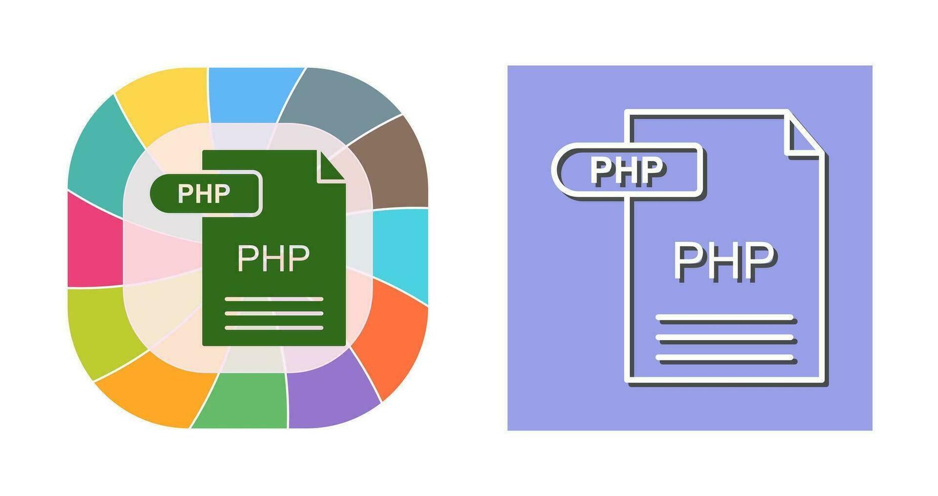 icono de vector de php