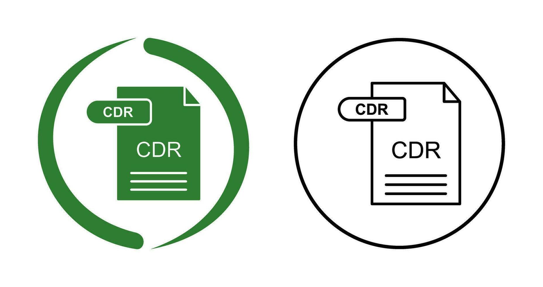 icono de vector de cdr