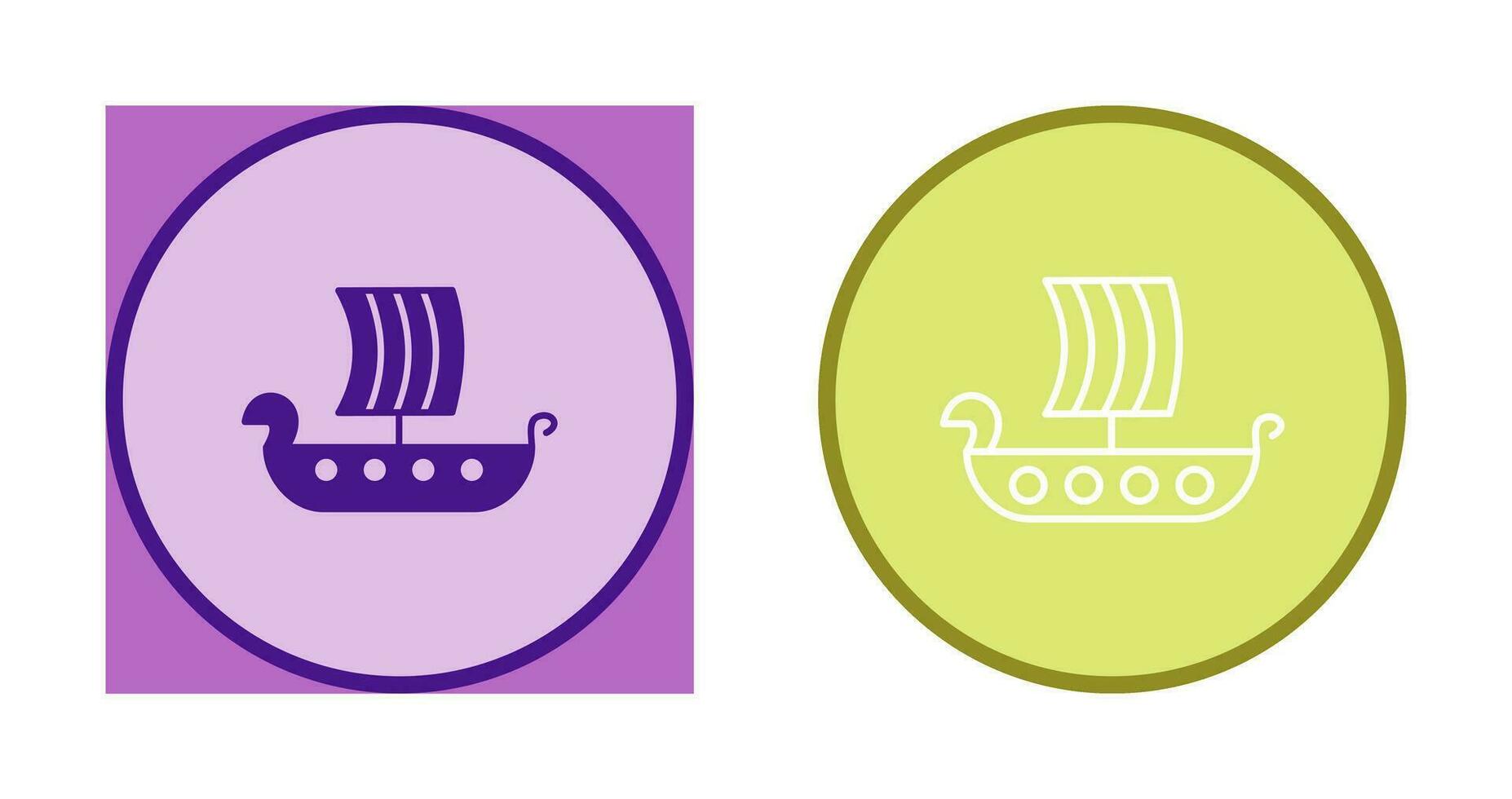 Viking Ship Vector Icon