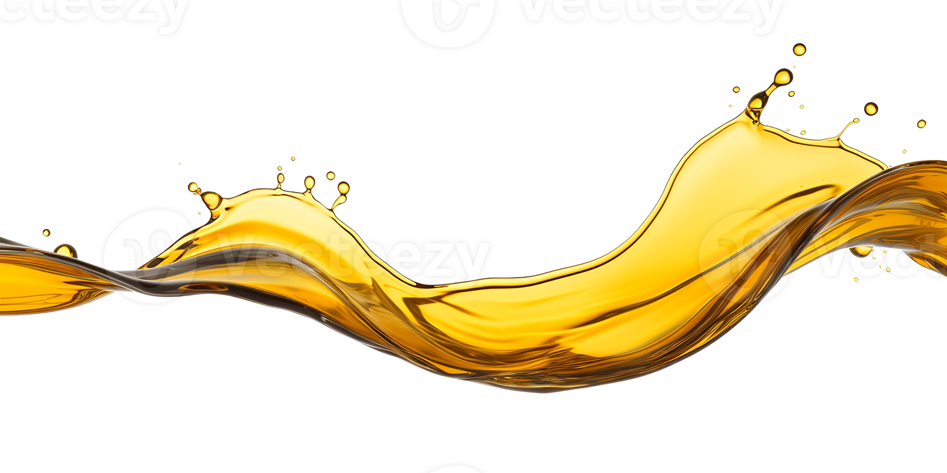 photorealistic image of a splash of oil, apple juice juice. transparent splash with drops and splashes. AI generated png
