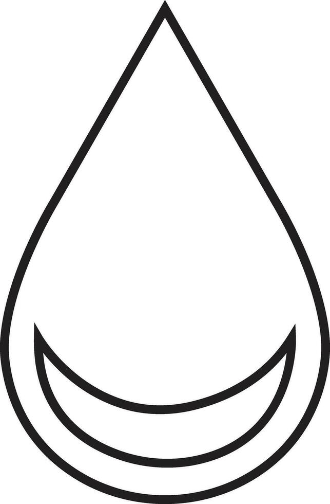 Water Drop Icon in line. isolated on transparent background. Liquid drop icon trendy style sign for mobile apps and website design. Drop of water simple vector Symbol, logo