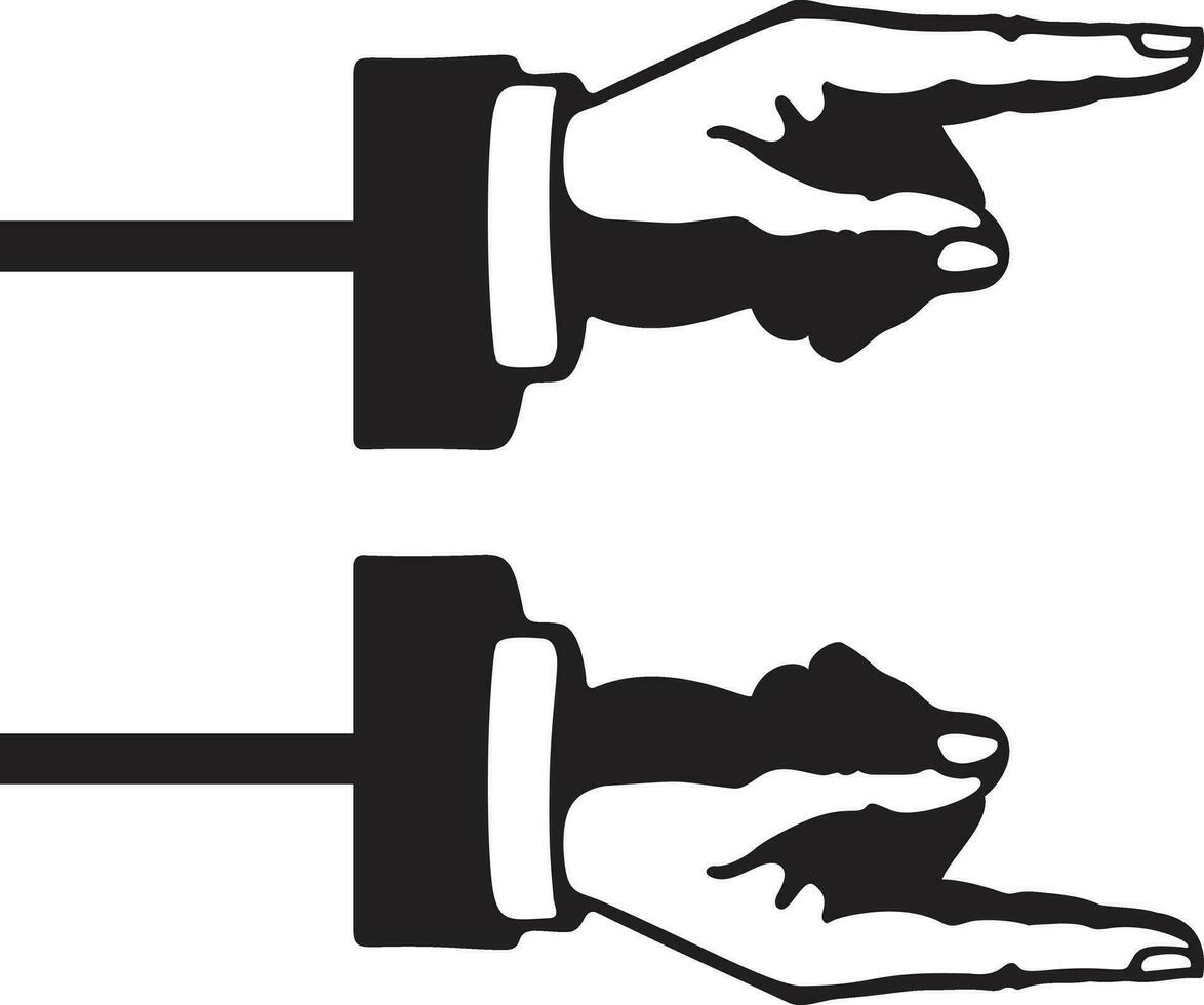 A hand pointing a finger in a direction icon in flat set . isolated in transparent background. collection antique engraving style. point hand gesture sign symbol vector for apps and websites