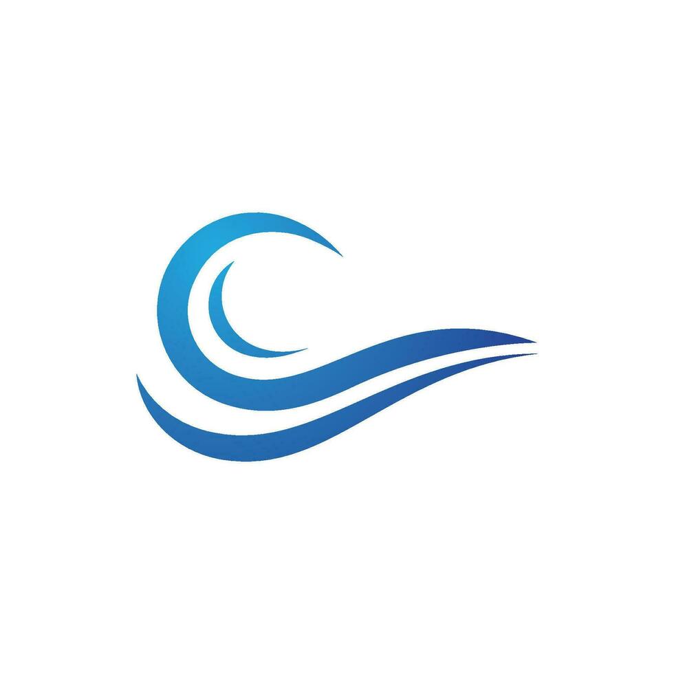 Water wave icon vector