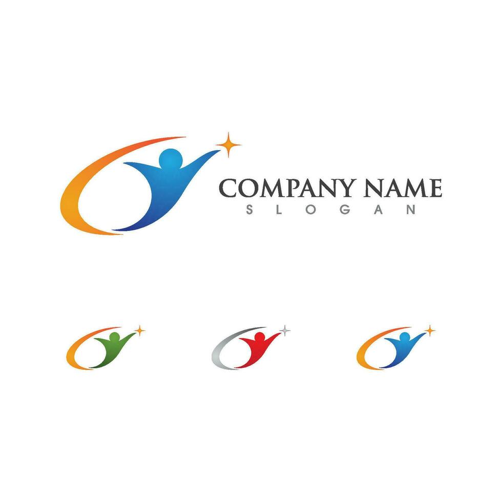 Human character logo sign vector