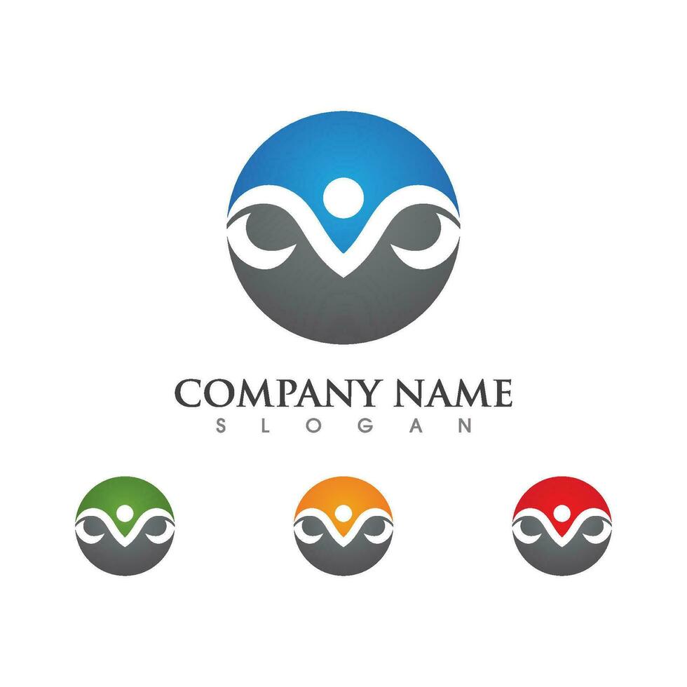 Human character logo sign vector