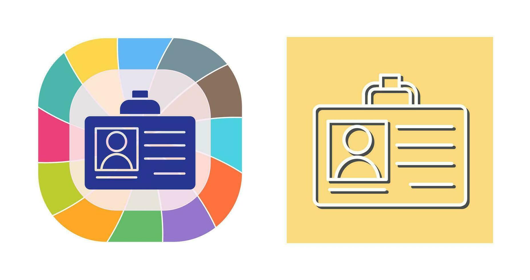 icono de vector de tarjeta de identificación