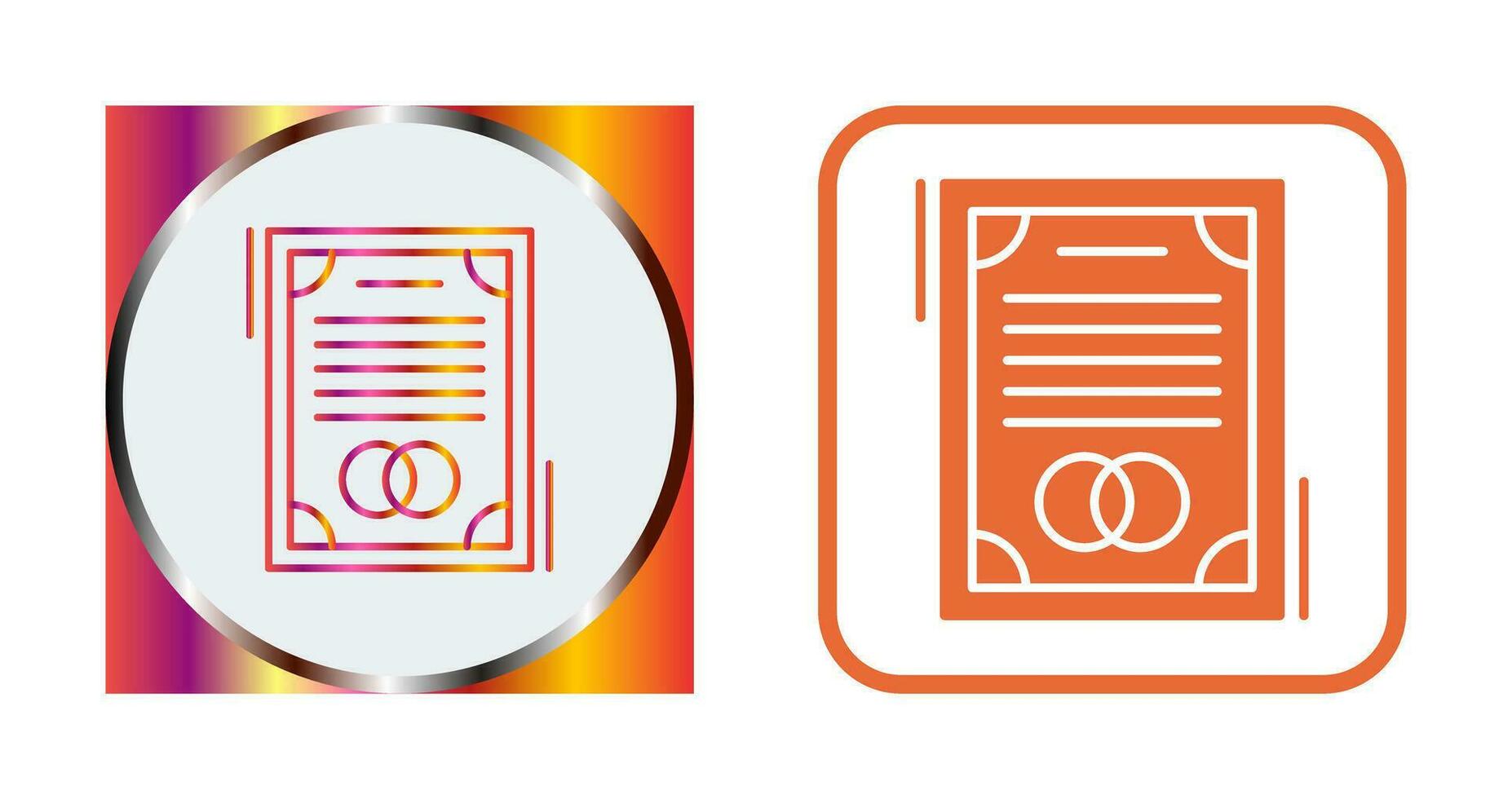 Wedding Contract Vector Icon