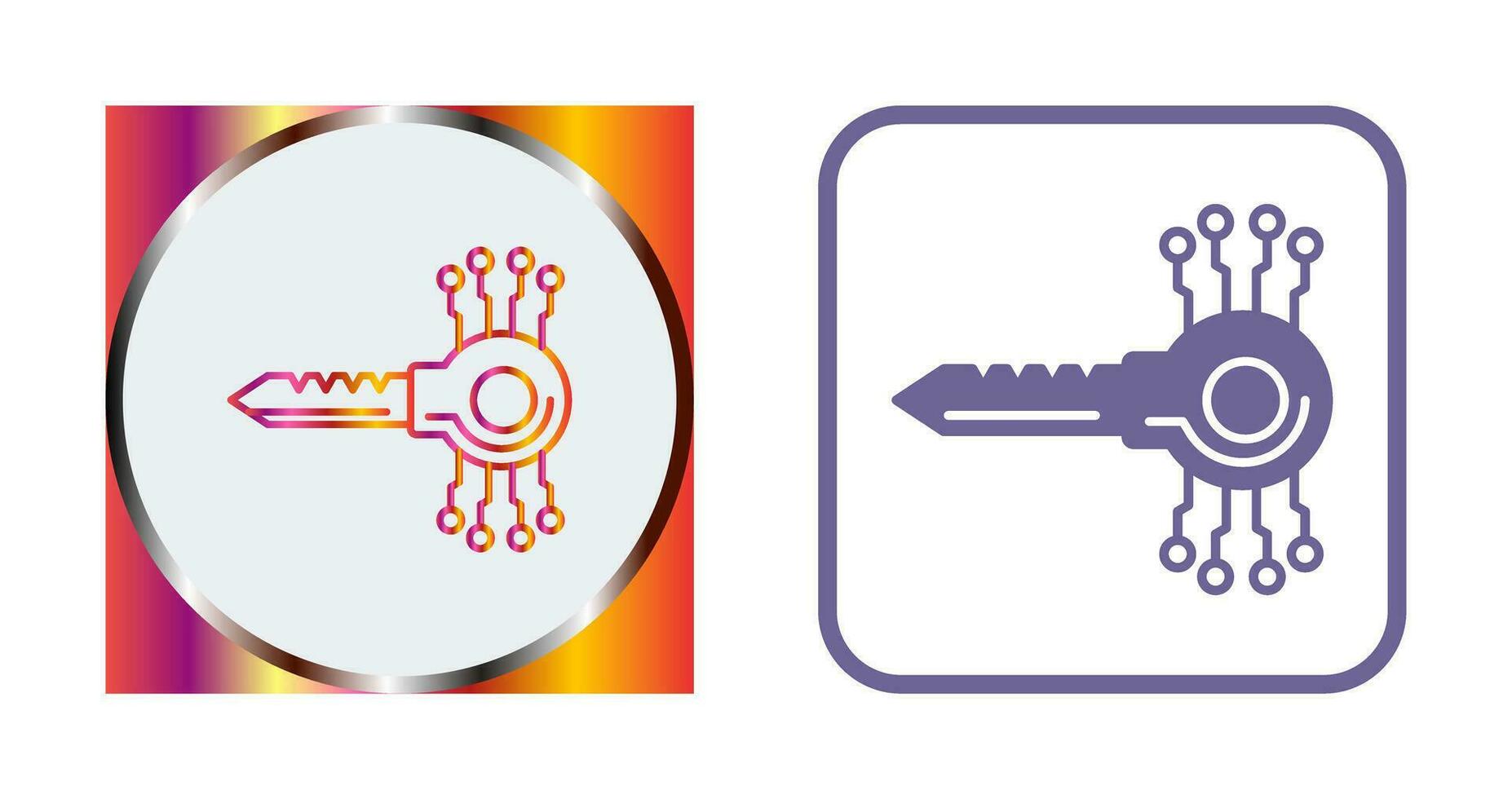 Key Code Vector Icon