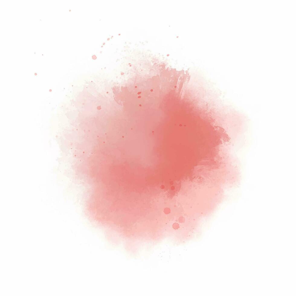 hand painted pastel pink watercolour splatter vector