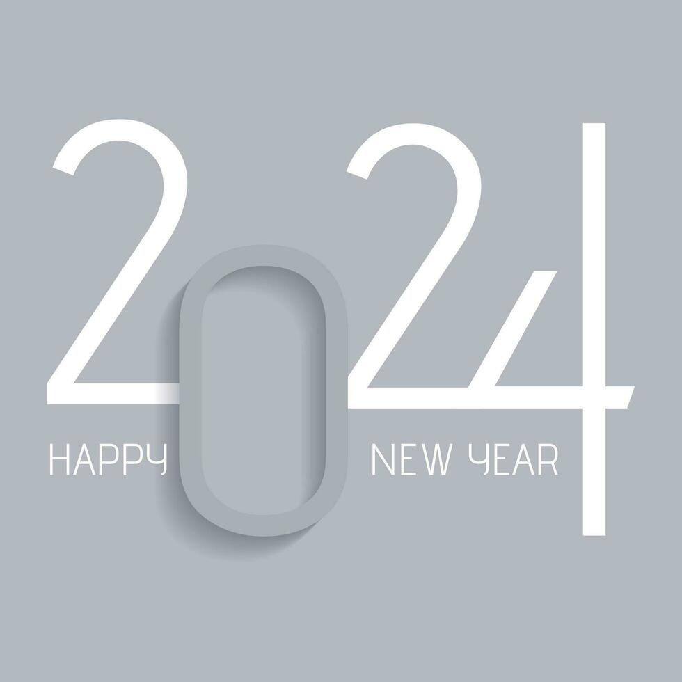 Happy New Year background with minimal number design vector