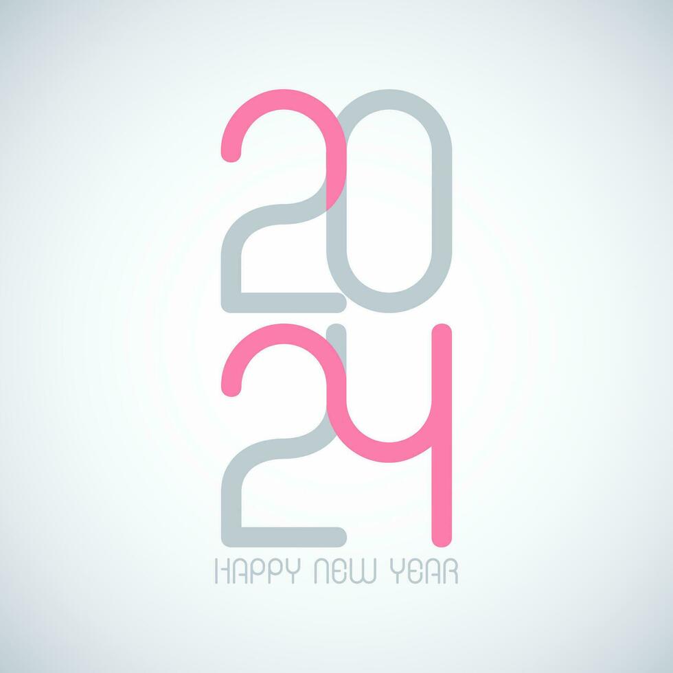 simple modern Happy New Year text design vector