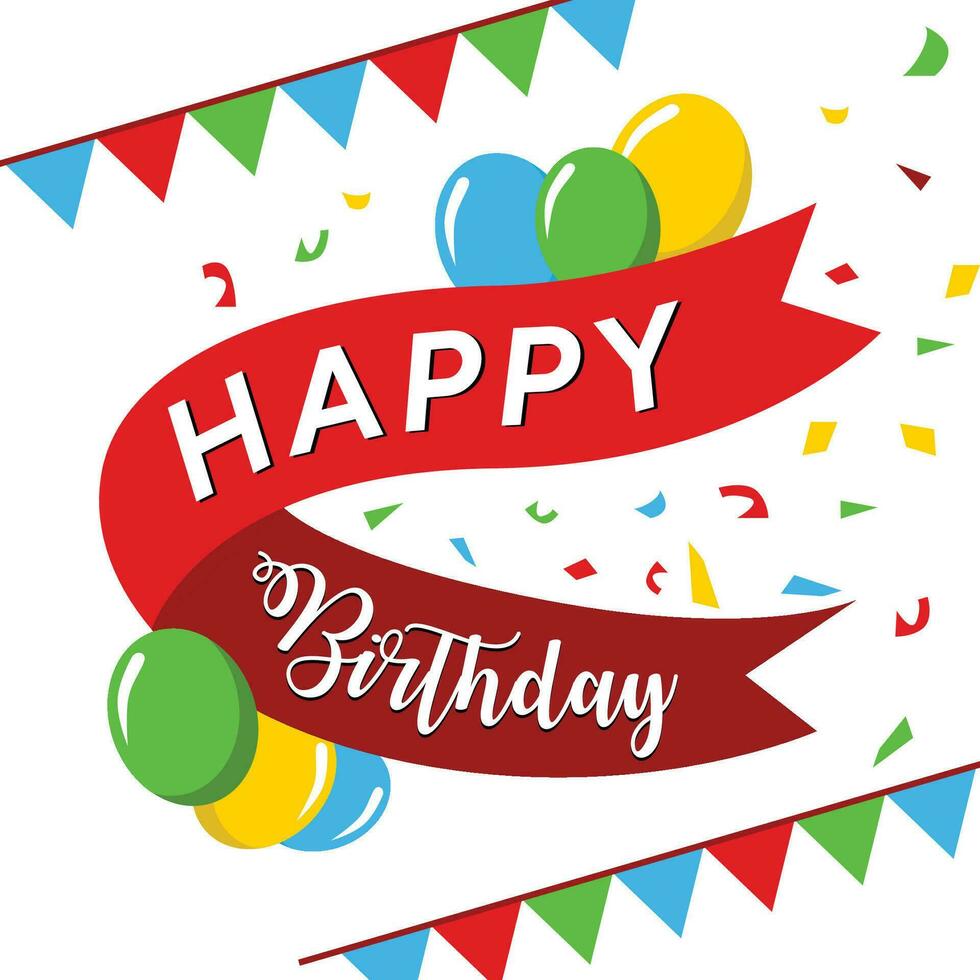 Happy Birthday Banner colorful background vector