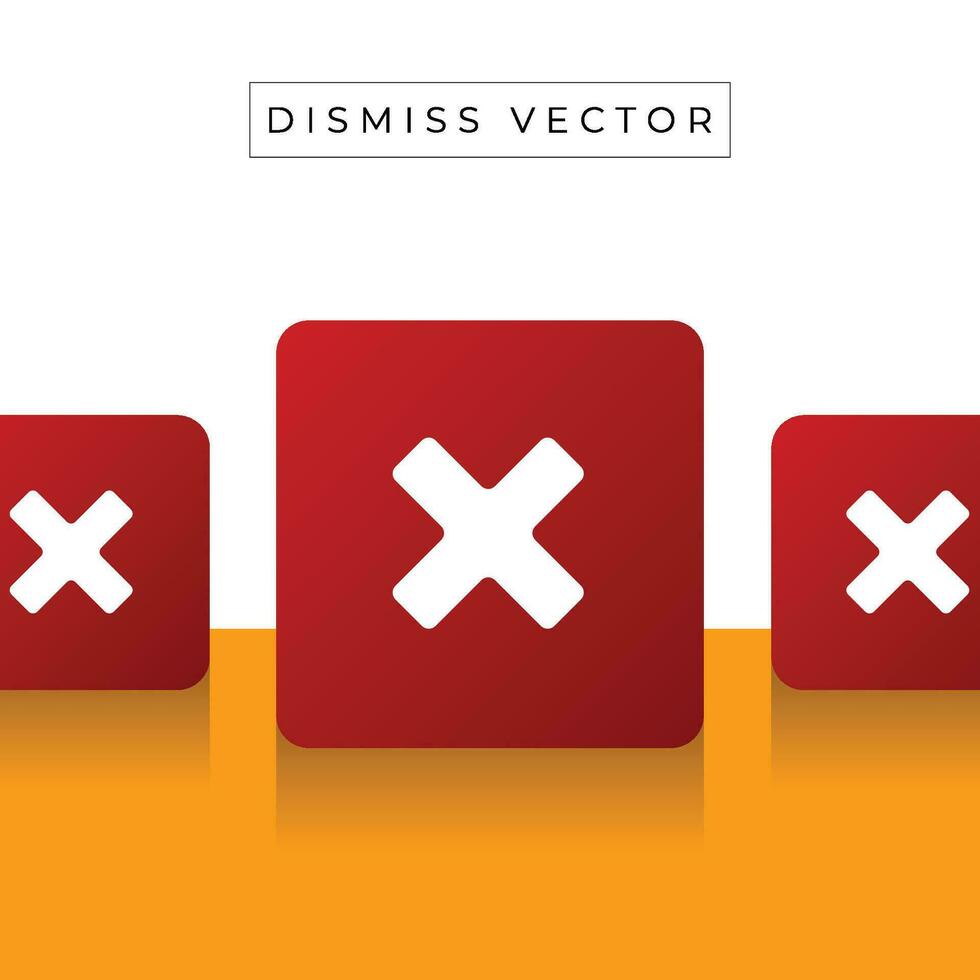 dismiss vector in red cube