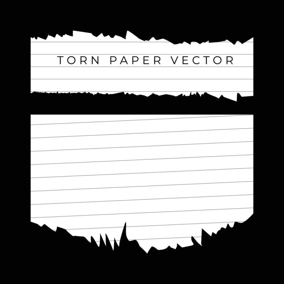 torn white paper craft vector