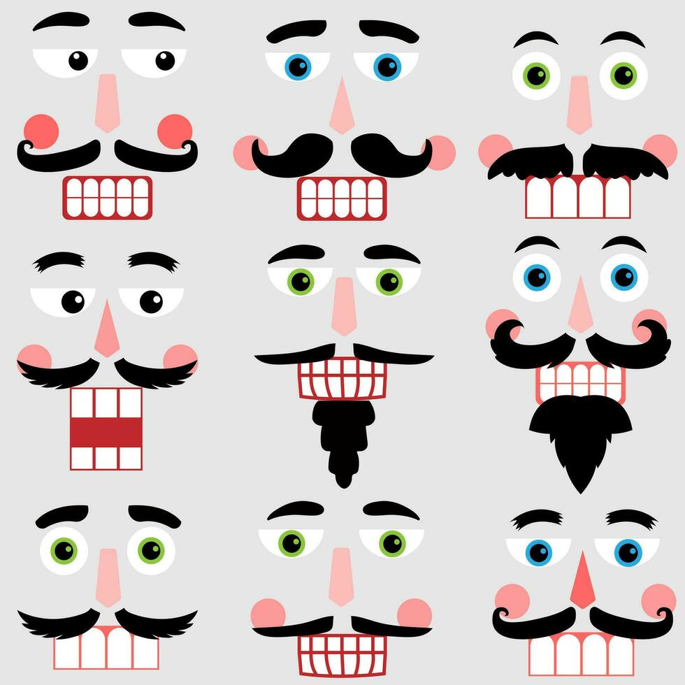 Nutcracker face icon vector set. Nutcracker illustration sign collection. Ballet symbol or logo.